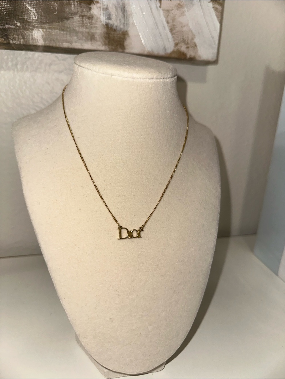 Dior Gold Letter Pendant Necklace - Picture 4 of 6